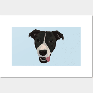 Cute Dog with Tongue Hanging Out Posters and Art